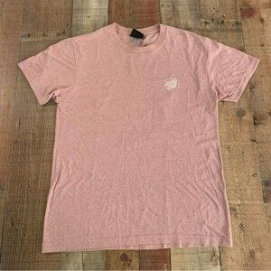 NHS womens size S pink short sleeve t-shirt with Santa Cruz and roses graphics